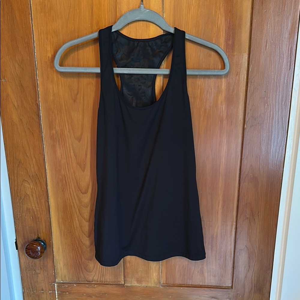 Fabletics Black Mesh Lace Tank Top